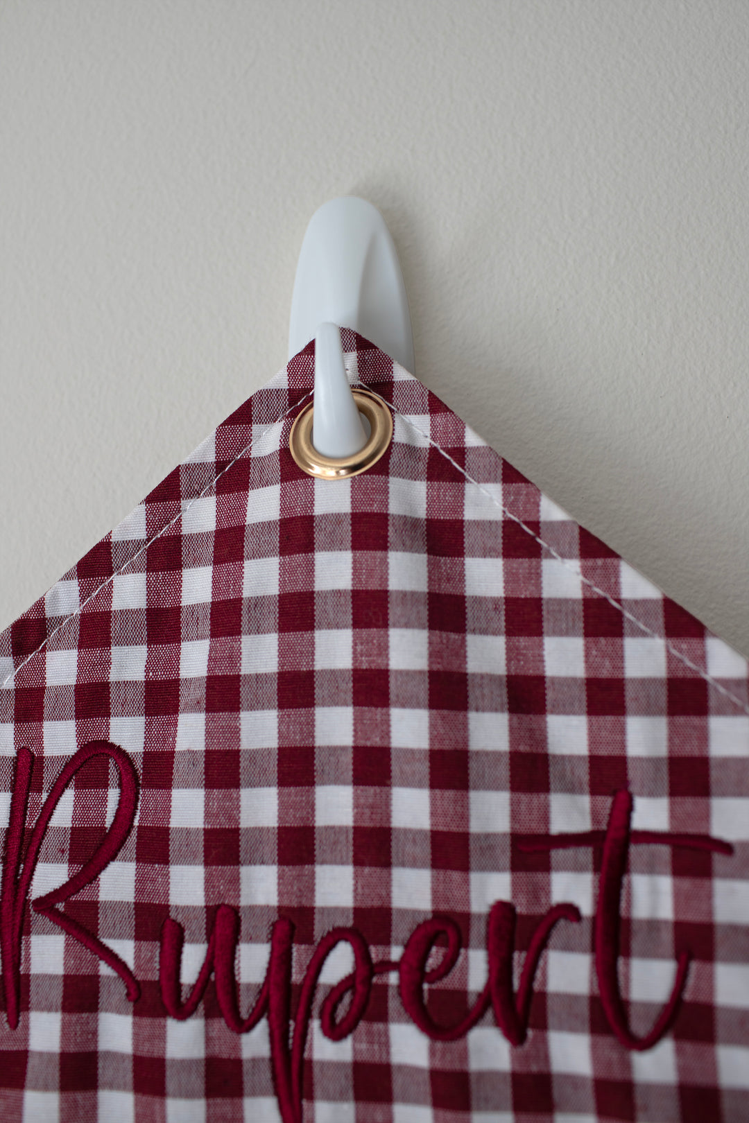 Mabel & Fox - Personalised Red Gingham Advent Calendar - Embroidered