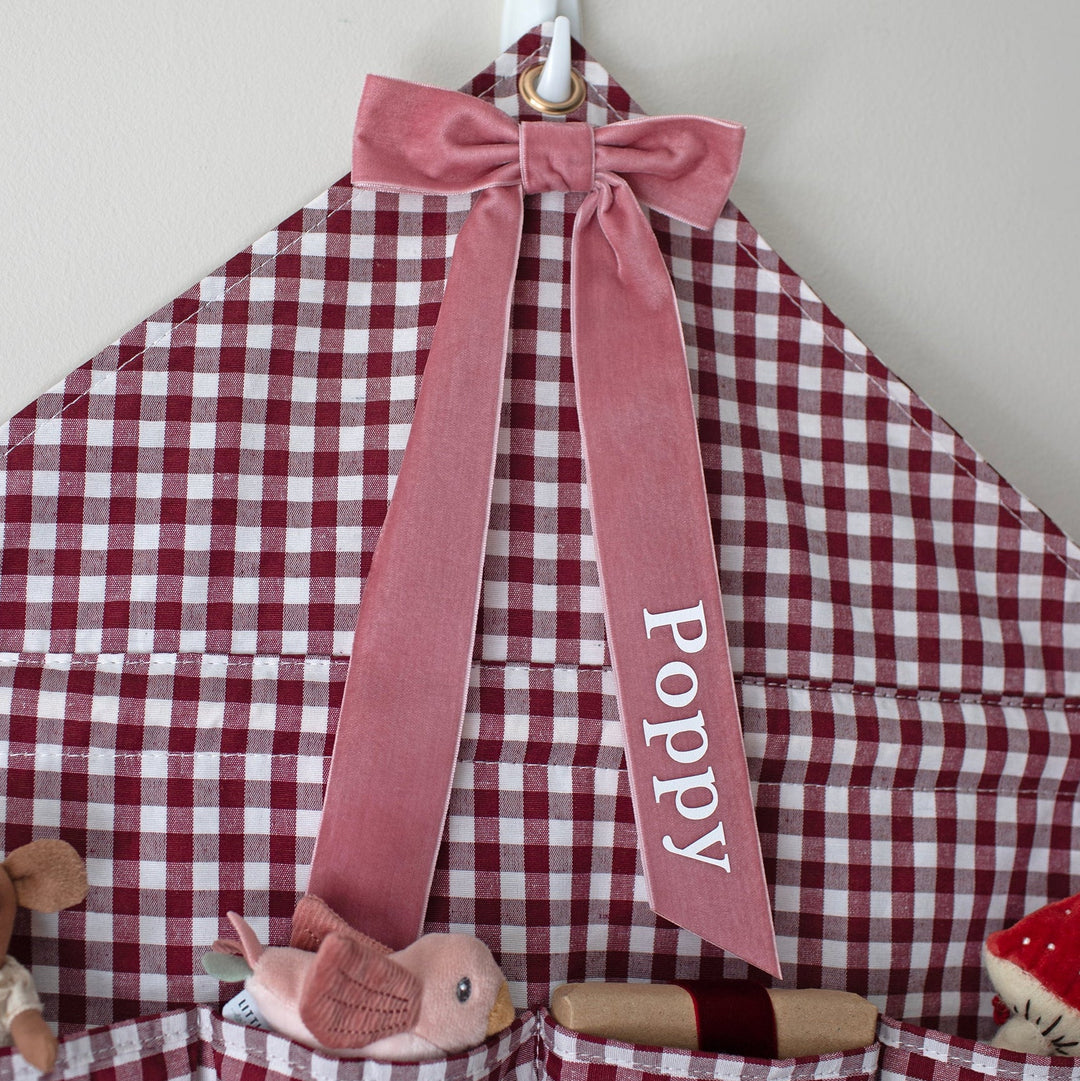 Mabel & Fox - Personalised Red Gingham Advent Calendar - Velvet Bow