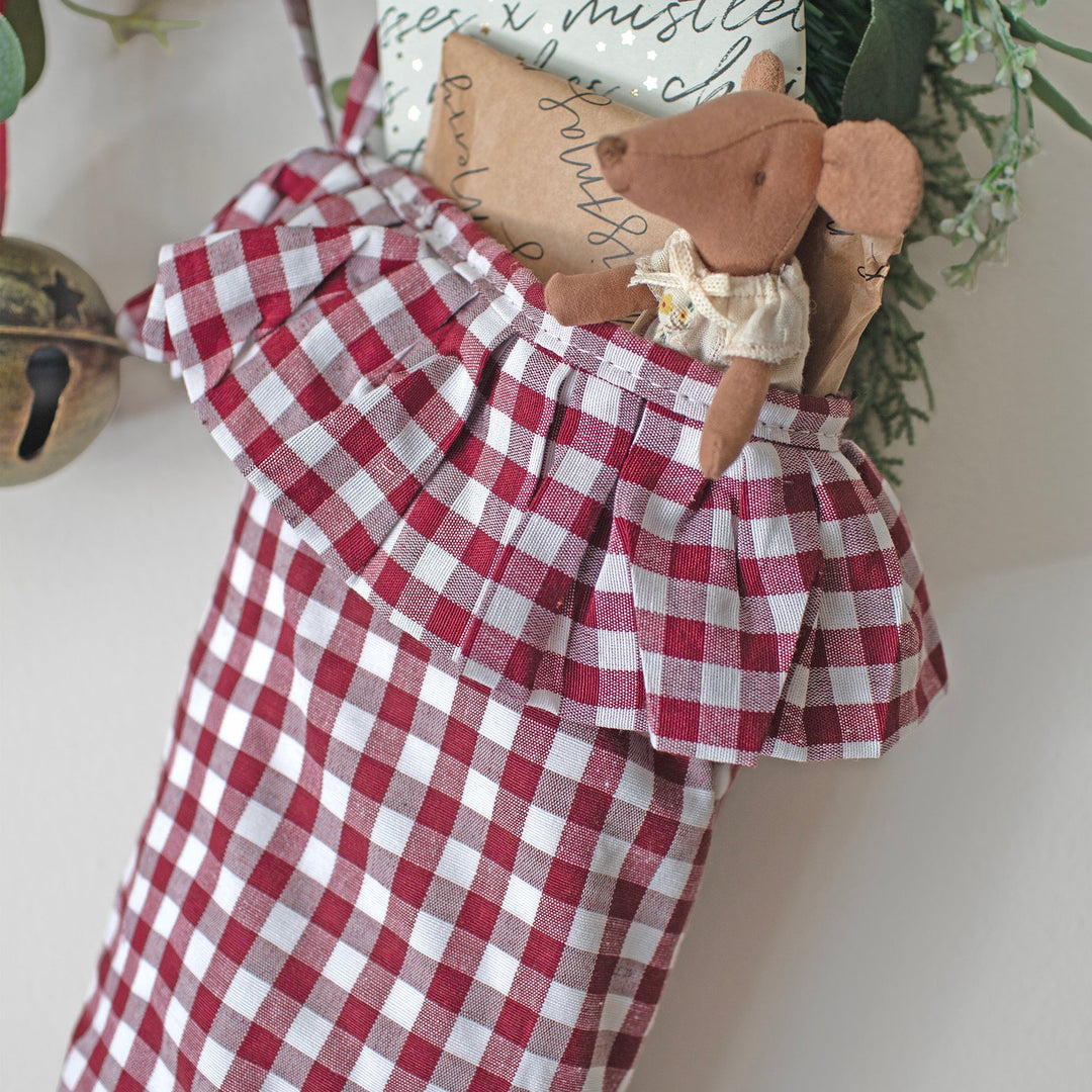 Mabel & Fox - Red Gingham Stocking