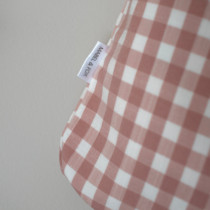 Mabel & Fox - Personalised Pink Gingham Stocking - Embroidered