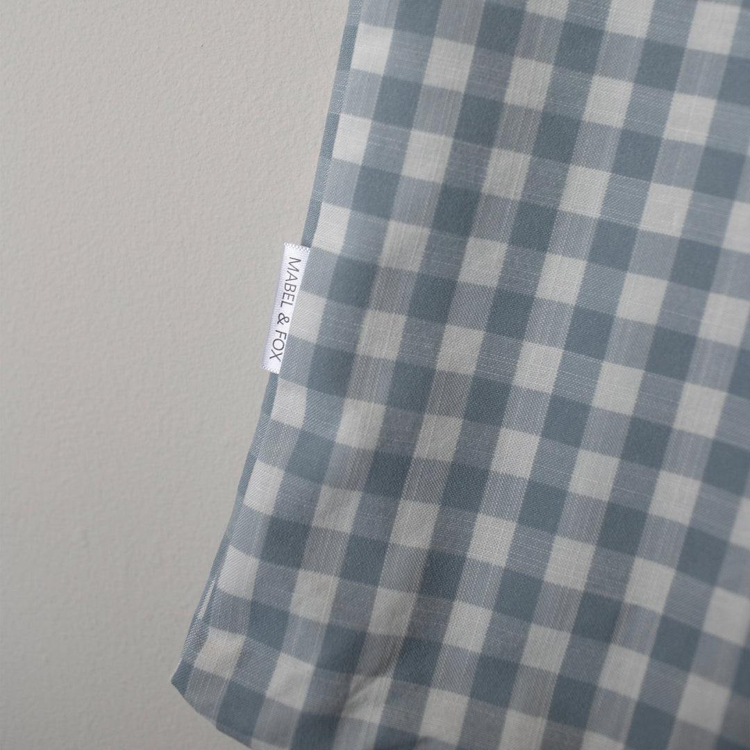 Mabel & Fox - Personalised Blue Gingham Bow - Embroidered