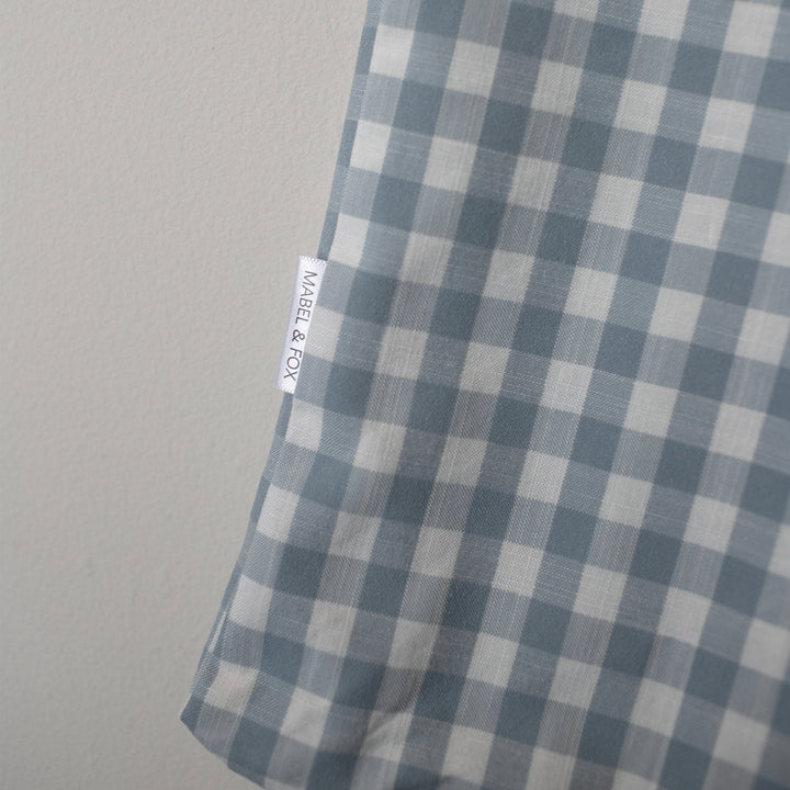 Mabel & Fox - Personalised Blue Gingham Bow - Embroidered