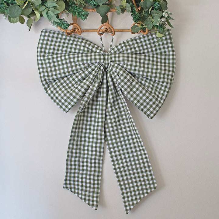 Mabel & Fox - Green Gingham Bow