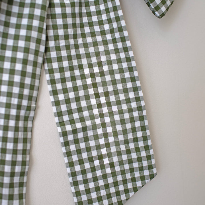 Mabel & Fox - Green Gingham Bow