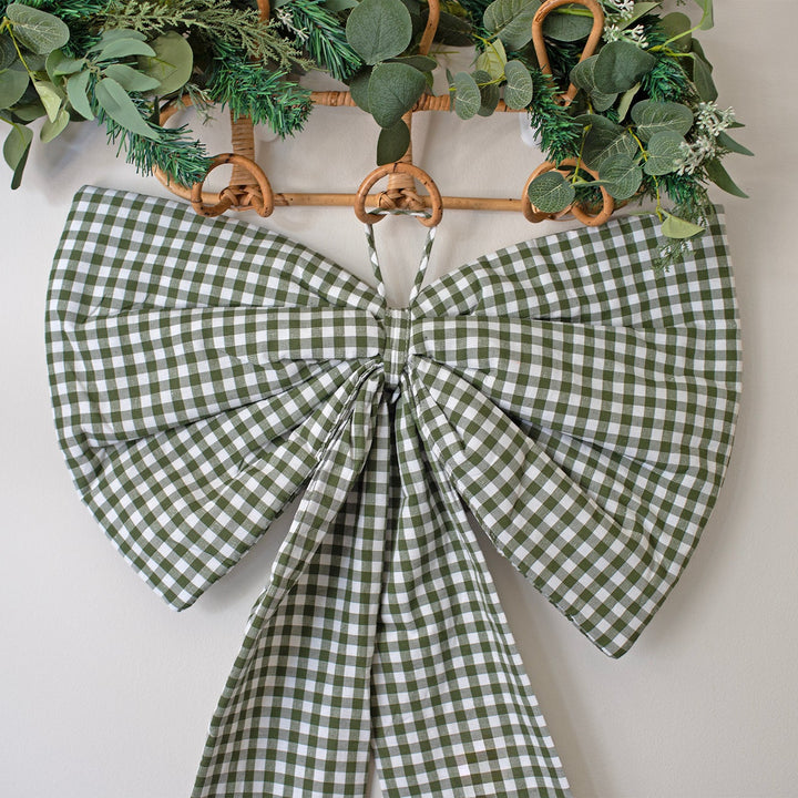 Mabel & Fox - Green Gingham Bow