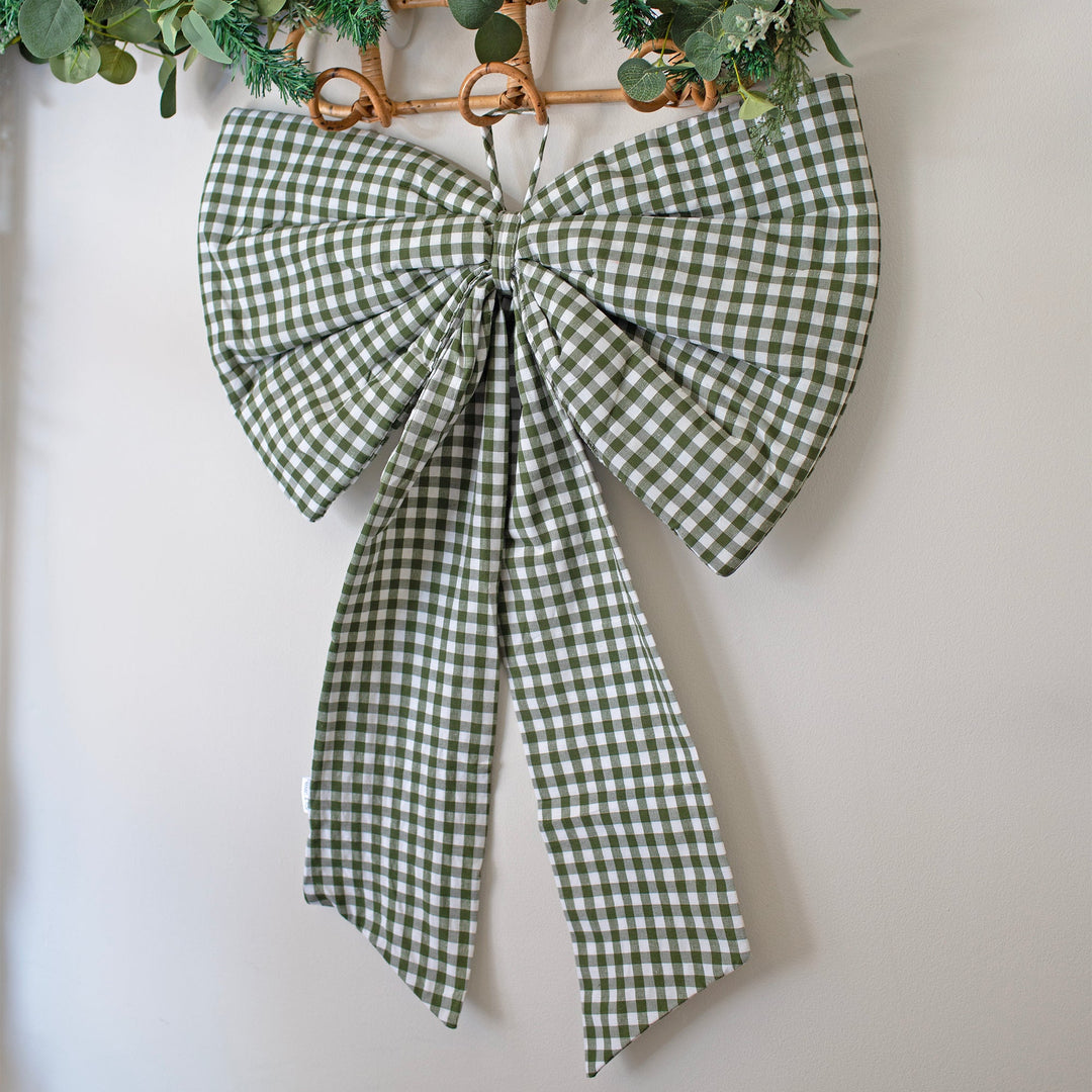 Mabel & Fox - Green Gingham Bow