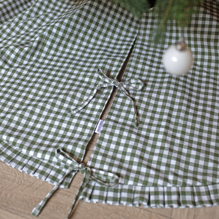Mabel & Fox - Green Gingham Ruffle Tree Skirt