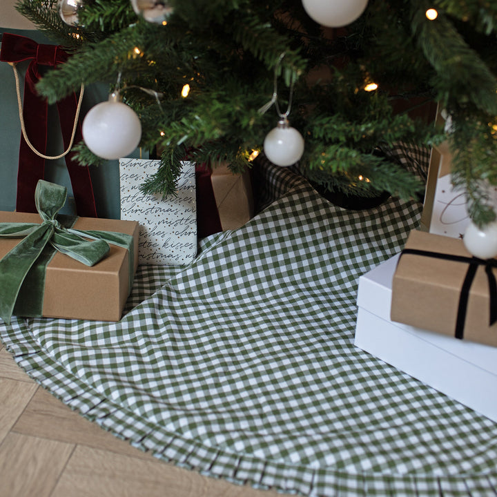 Mabel & Fox - Green Gingham Ruffle Tree Skirt