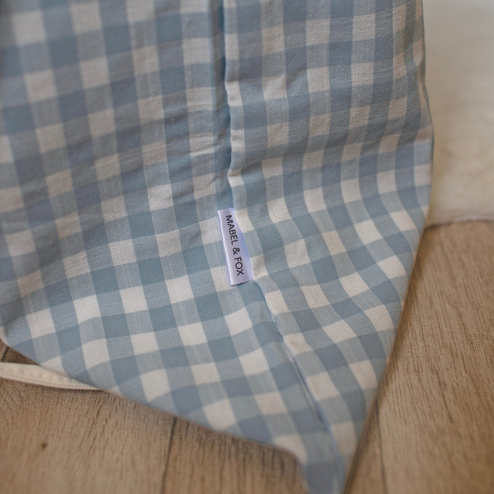 Mabel & Fox - Personalised Blue Gingham Gift Sack - Embroidered