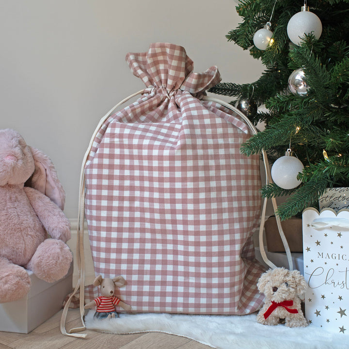 Mabel & Fox - Pink Gingham Gift Sack