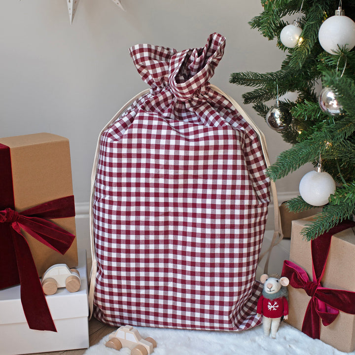 Mabel & Fox - Red Gingham Gift Sack
