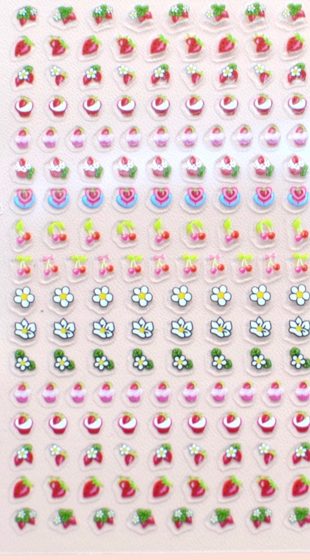 The Natural Play Makeup Company - Strawberry Cupcake Children's Nail Stickers