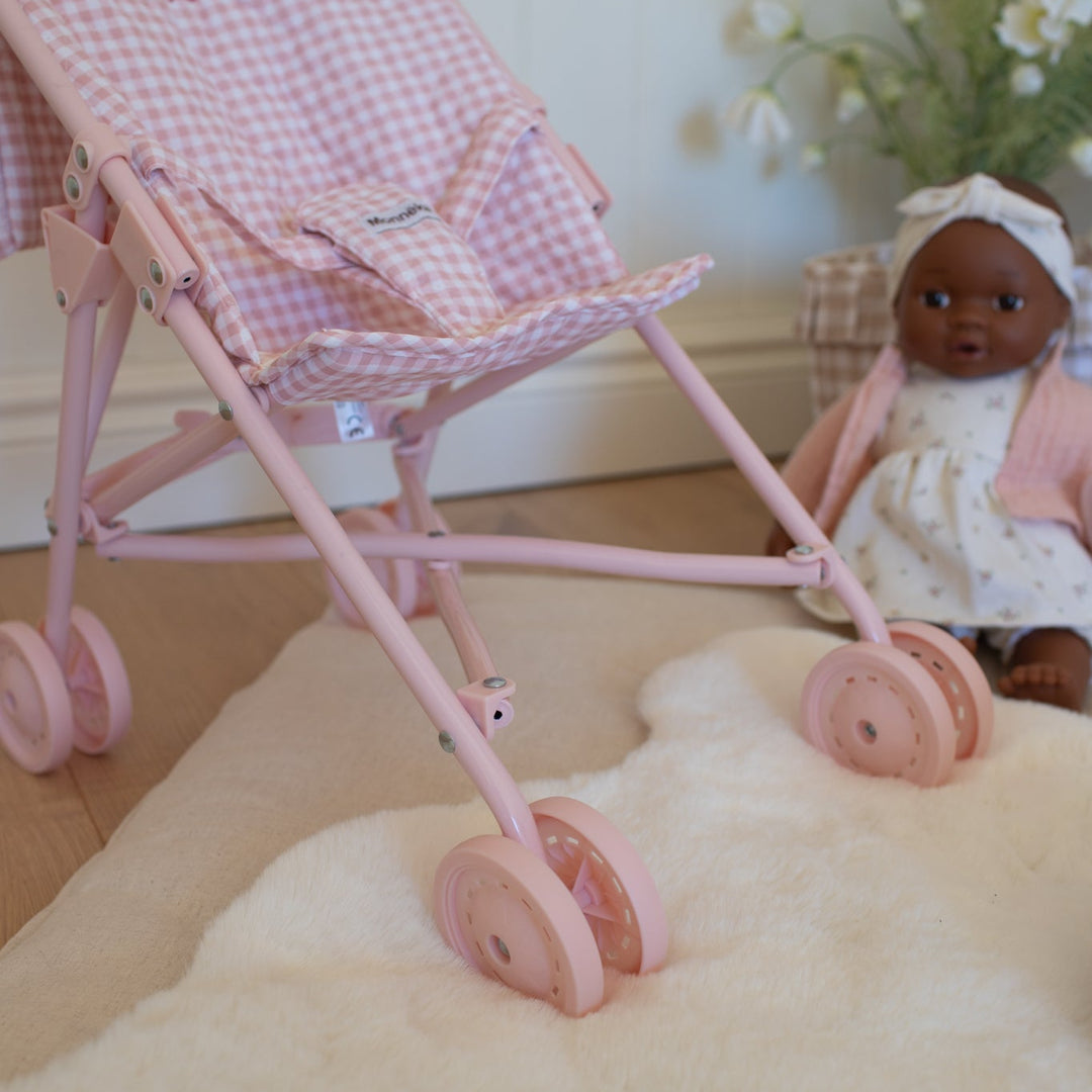 Tutete - Personalised Gingham Doll Stroller - Vichy