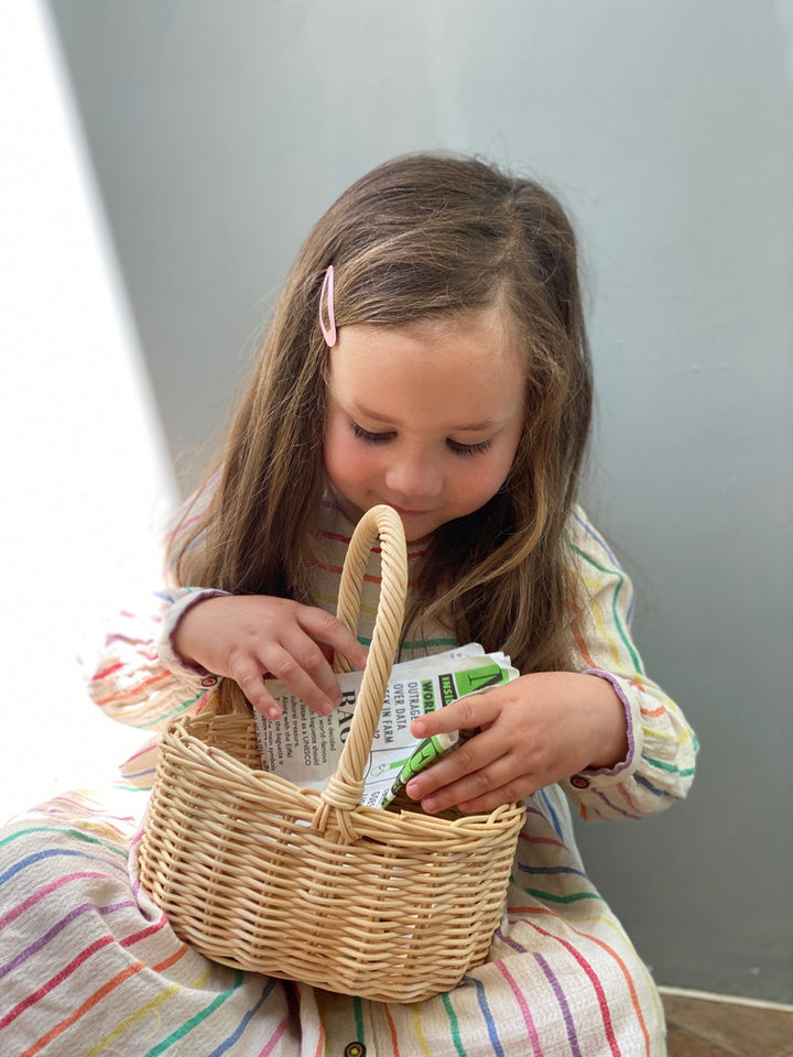 Tender Leaf - Wicker Shopping Basket - Mabel & Fox