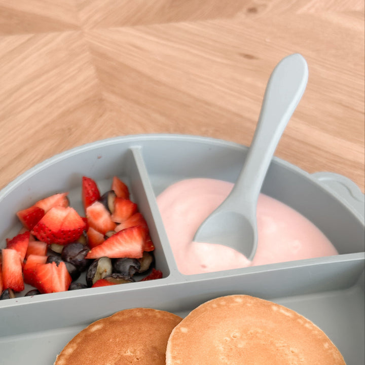 Mabel & Fox - Silicone Spoon & Fork Set - Blue