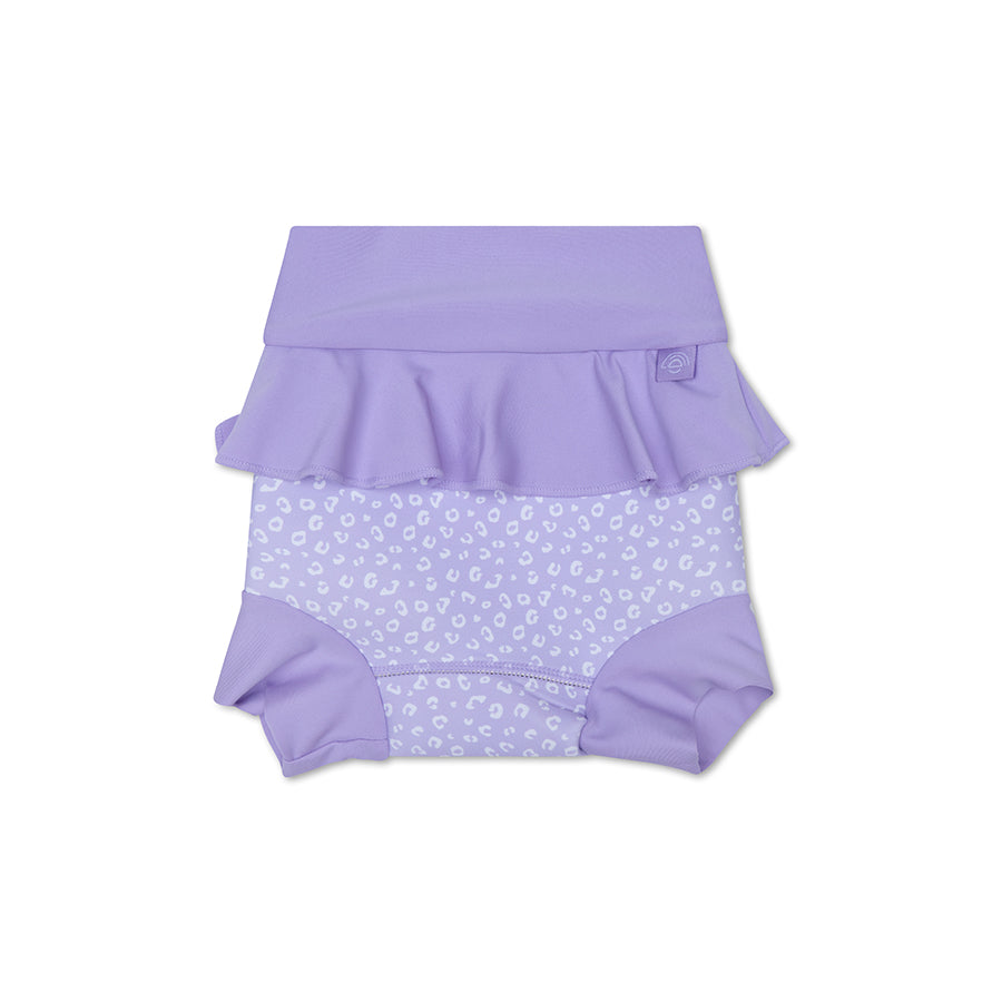 Swim Essentials - Neoprene Swim Diaper - Lilac Leopard Print