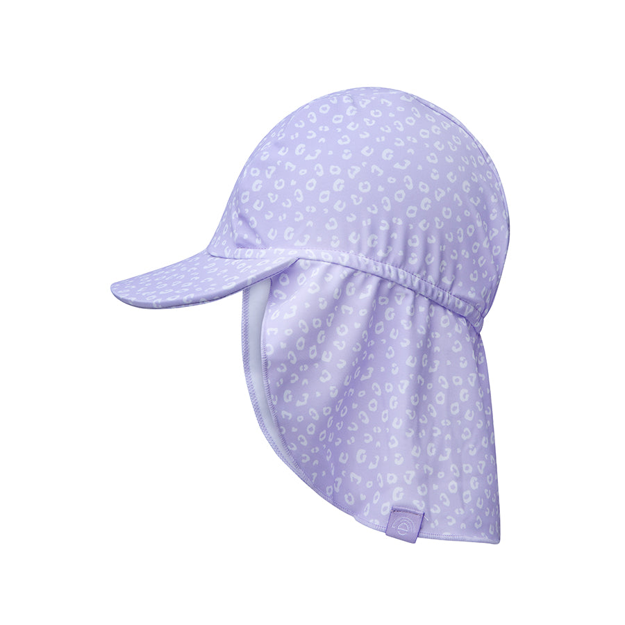 Swim Essentials - UV Sun Cap - Lilac Leopard Print