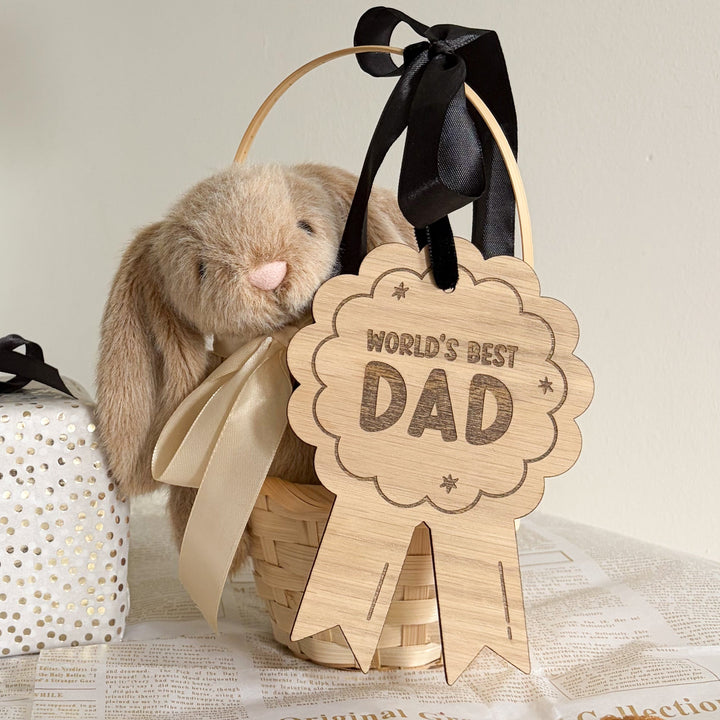 Mabel & Fox - Personalised Wooden Rosette - World's Best
