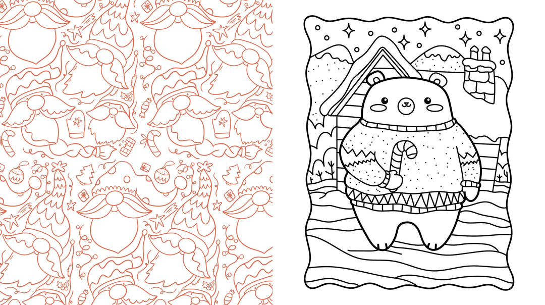 Cozycore Christmas Colouring Book