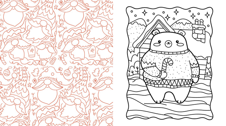 Cozycore Christmas Colouring Book