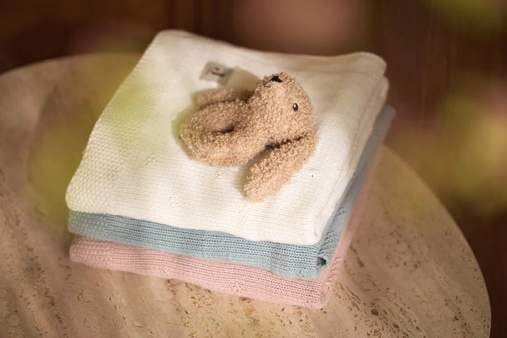 Jollein - Cradle Blanket -  Cosy Knit - Ivory - Mabel & Fox