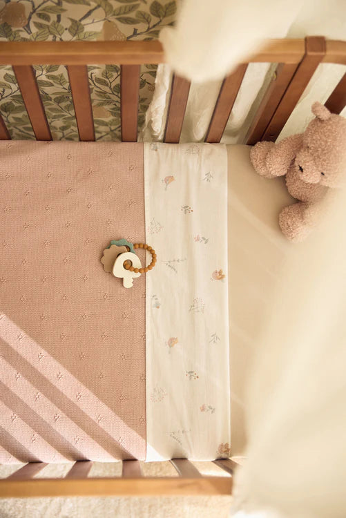 Jollein - Cradle Blanket -  Cosy Knit - Wild Rose - Mabel & Fox