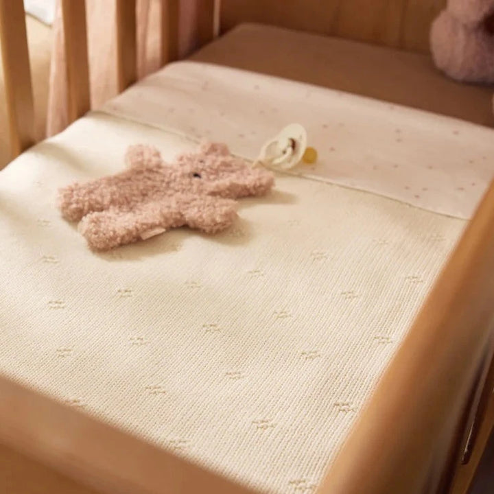 Jollein - Cradle Blanket -  Cosy Knit - Ivory - Mabel & Fox