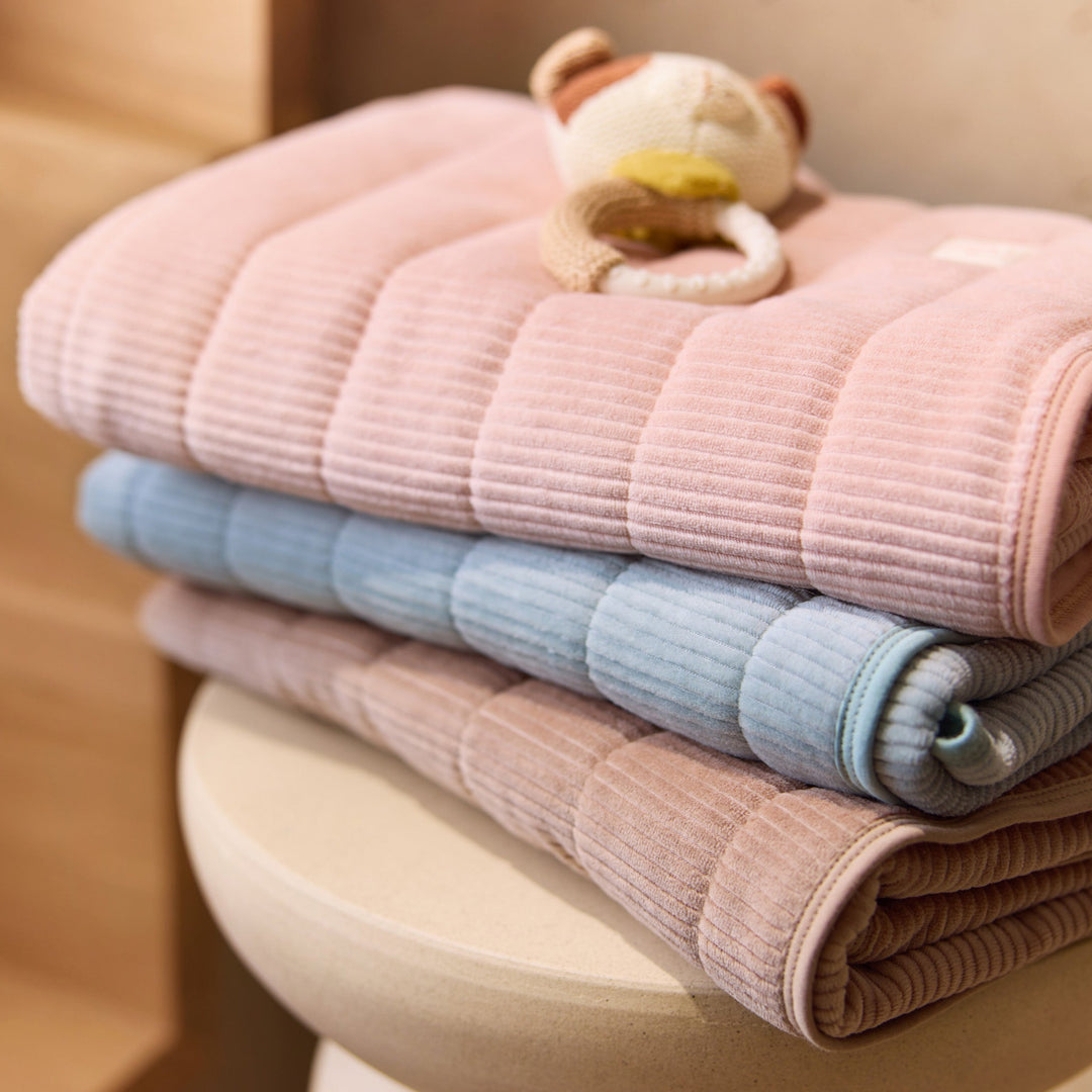 Jollein - Blanket Cradle - Velvet Rib - Wild Rose - 75x100cm - Mabel & Fox