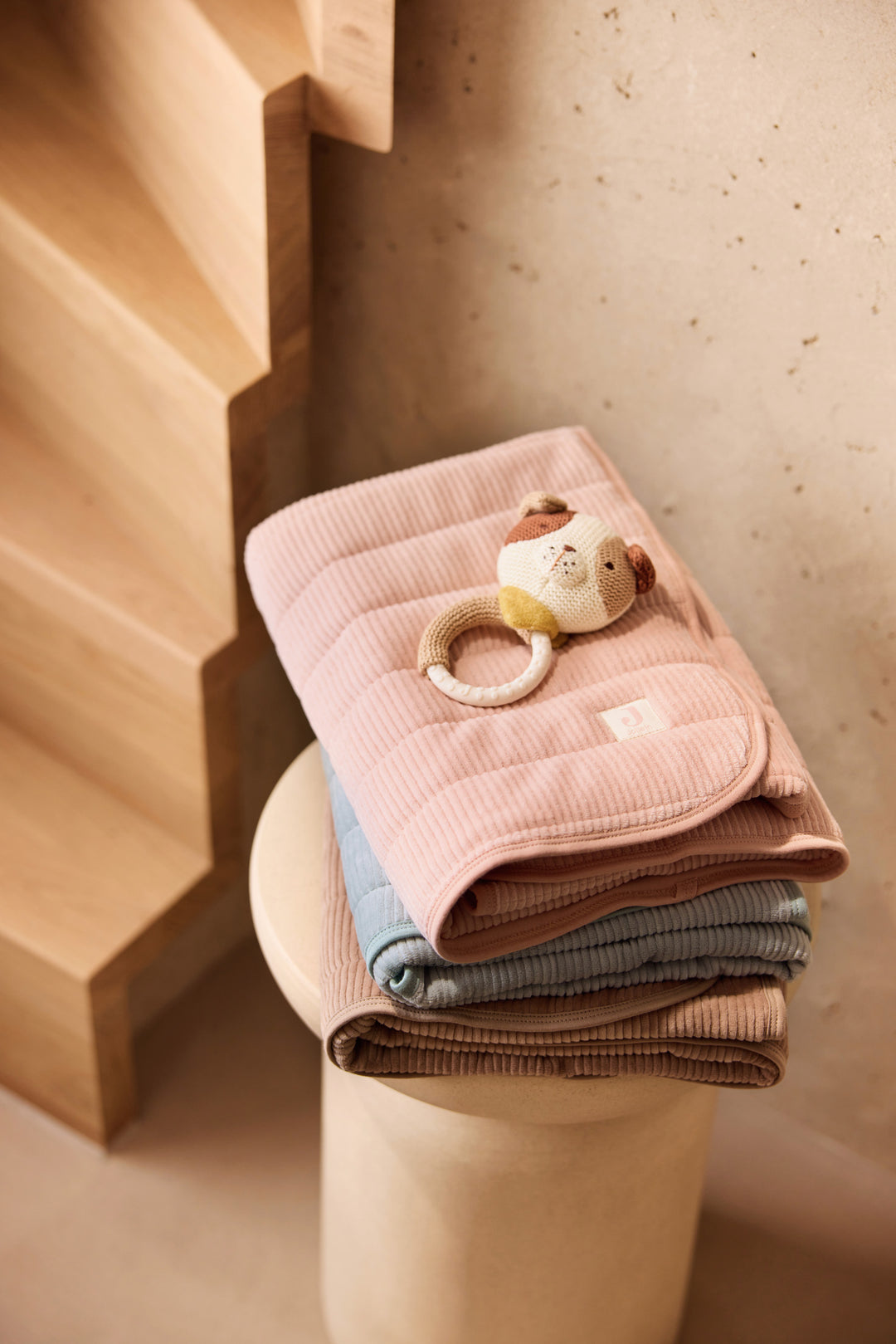 Jollein - Blanket Cradle - Velvet Rib - Milky Coffee - 75x100cm - Mabel & Fox