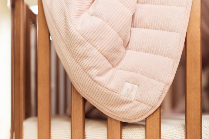 Jollein - Blanket Cradle - Velvet Rib - Wild Rose - 75x100cm - Mabel & Fox