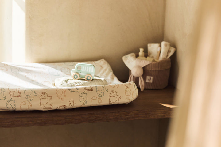 Jollein - Changing Mat Cover Jersey - Elephant Tales