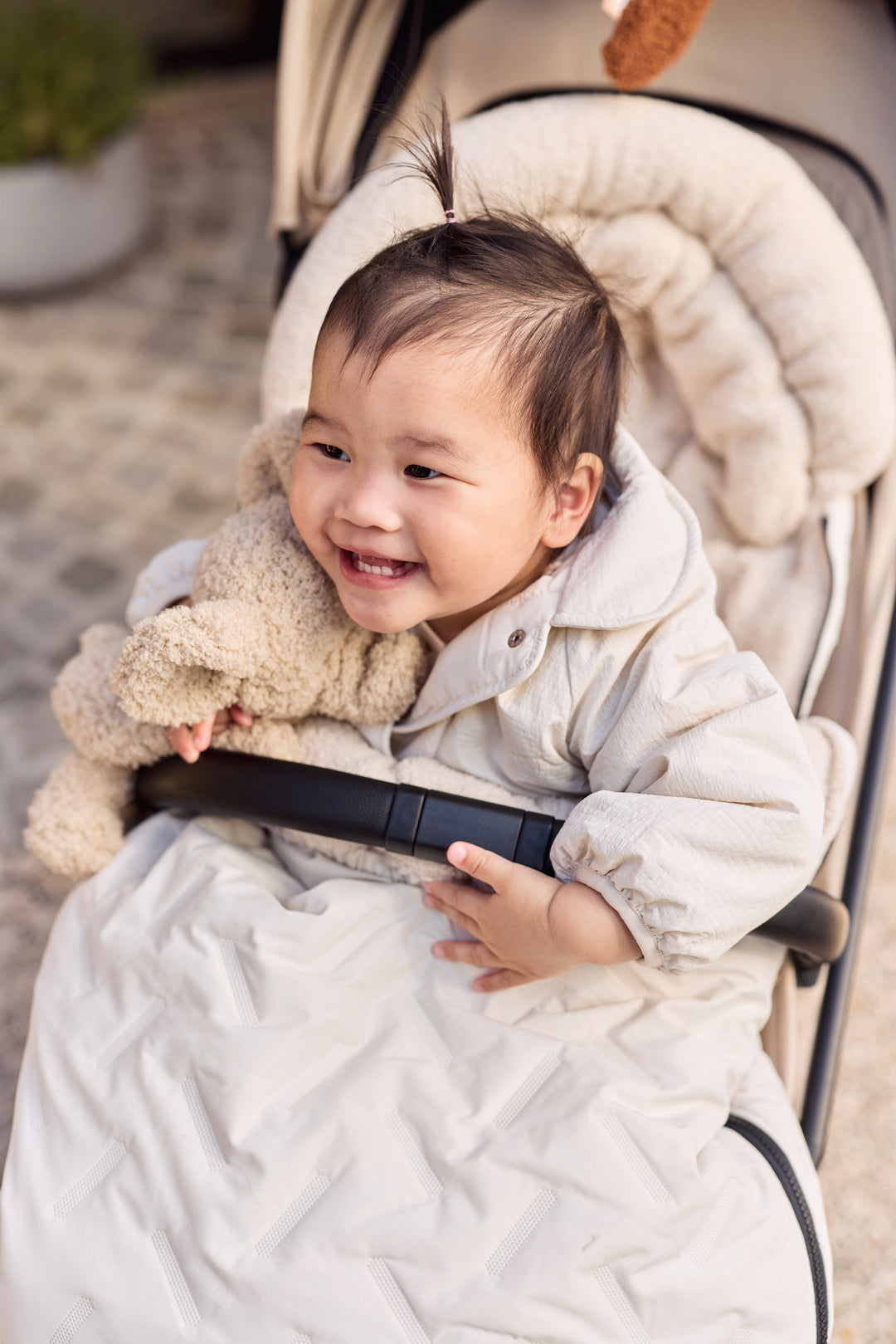 Jollein - Buggy Footmuff - Sand - Mabel & Fox