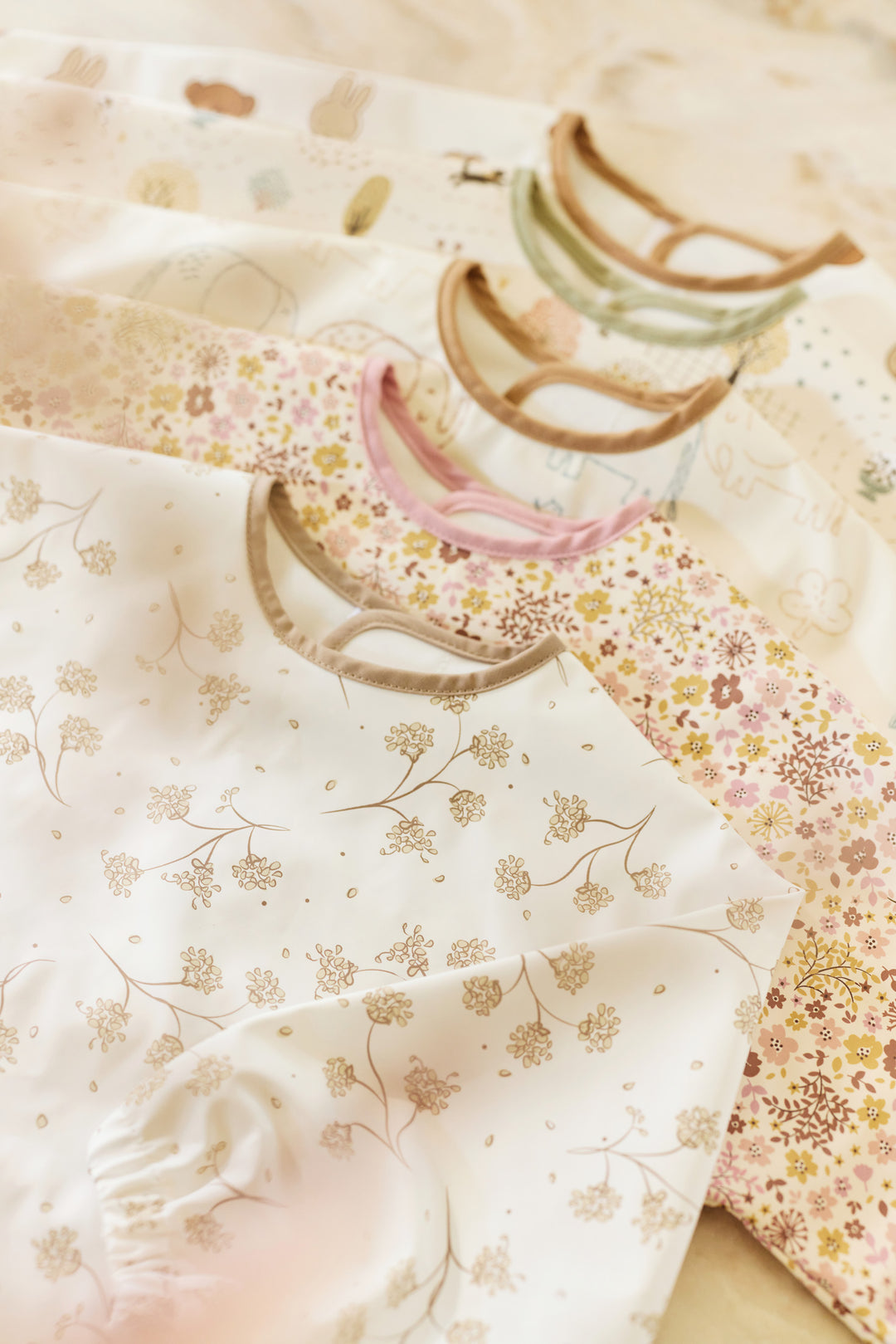 Jollein - Bib Waterproof with Sleeves - Leafy Dreams