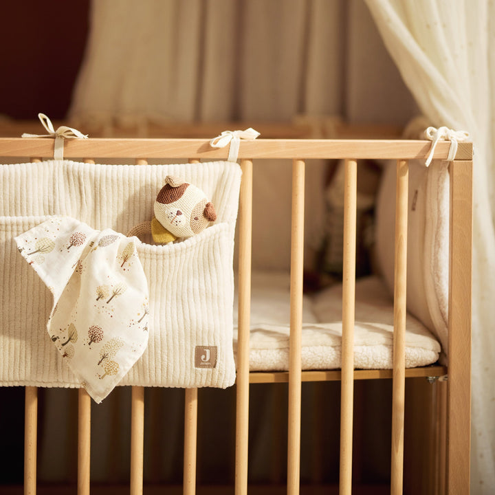 Jollein - Playpen Storage Bag Organiser - Cloudy Rib - Oatmeal - Mabel & Fox