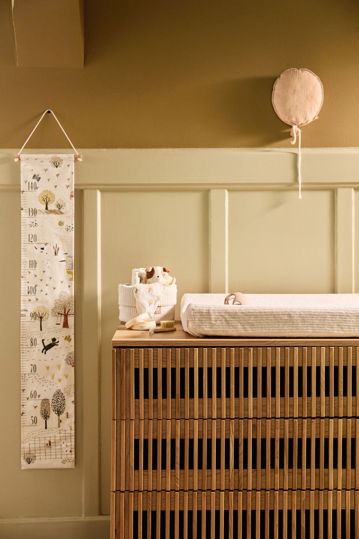 Jollein - Changing Table Basket - Cloudy Rib - Oatmeal - Mabel & Fox