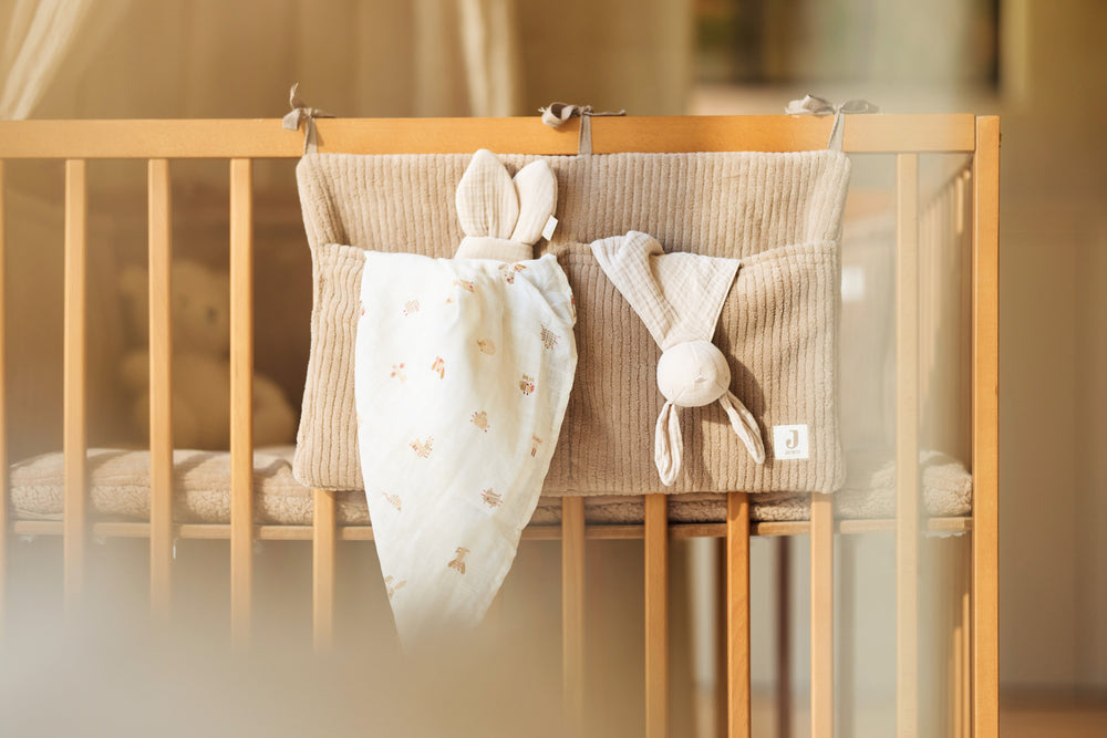 Jollein - Playpen Storage Bag Organiser - Cloudy Rib - Oatmeal - Mabel & Fox