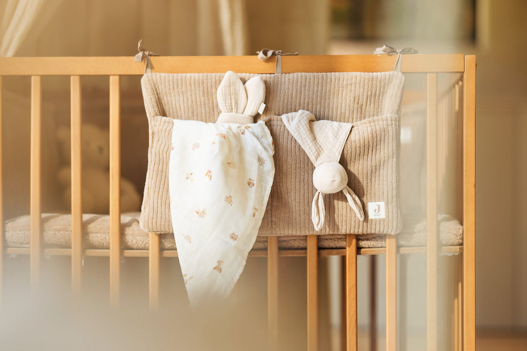 Jollein - Playpen Storage Bag Organiser - Cloudy Rib - Oatmeal - Mabel & Fox