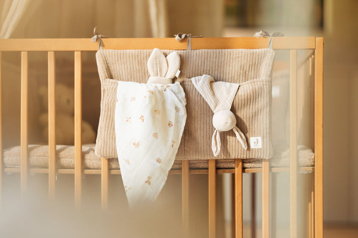 Jollein - Playpen Storage Bag Organiser - Cloudy Rib - Oatmeal - Mabel & Fox