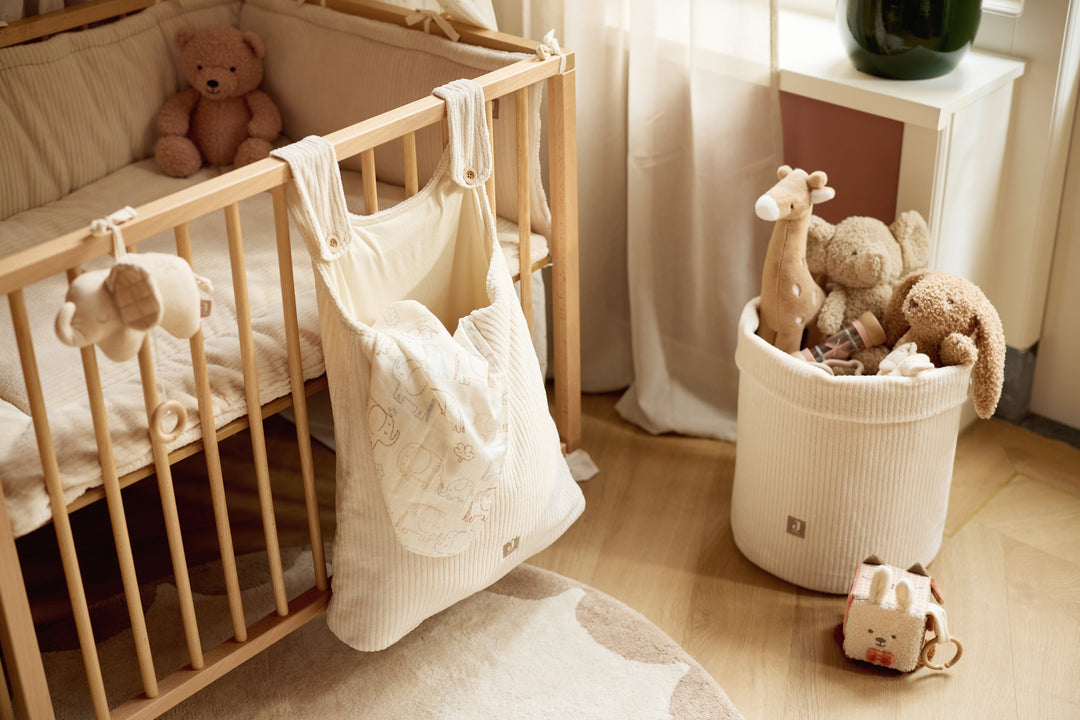 Jollein - Storage Basket - Cloudy Rib - Oatmeal - Mabel & Fox