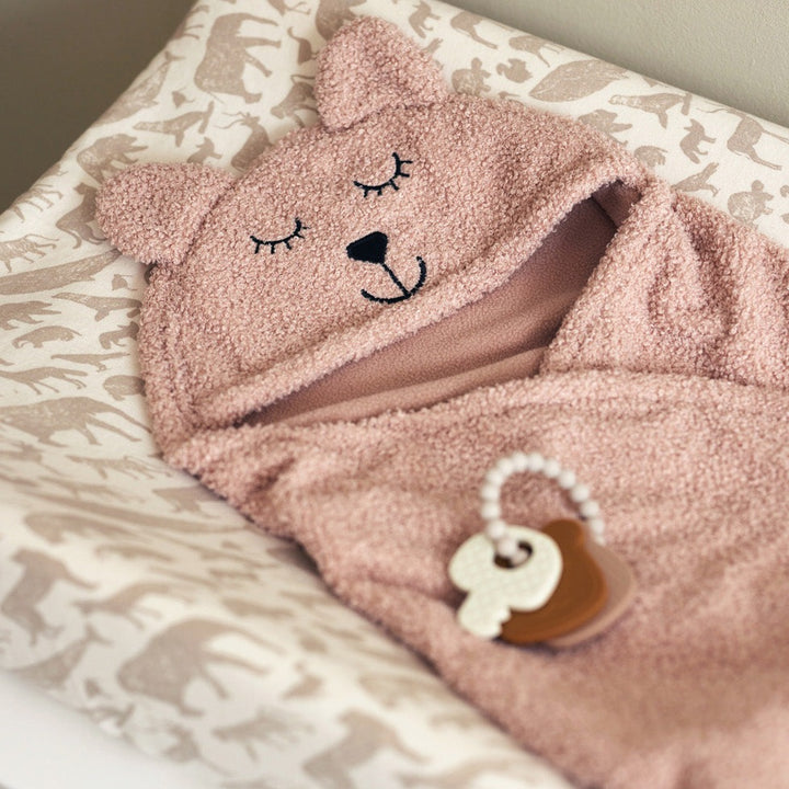 Jollein - Boucle Wrap Blanket Bear - Wild Rose