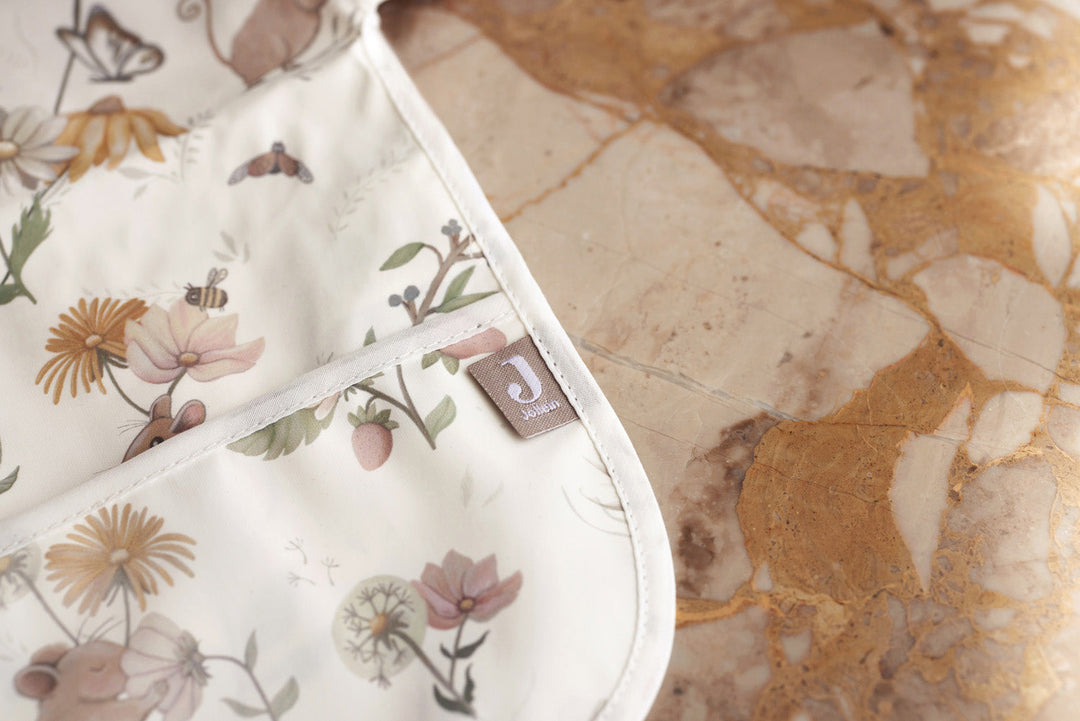 Jollein - Bib Waterproof with Sleeves - Dreamy Mouse - Mabel & Fox