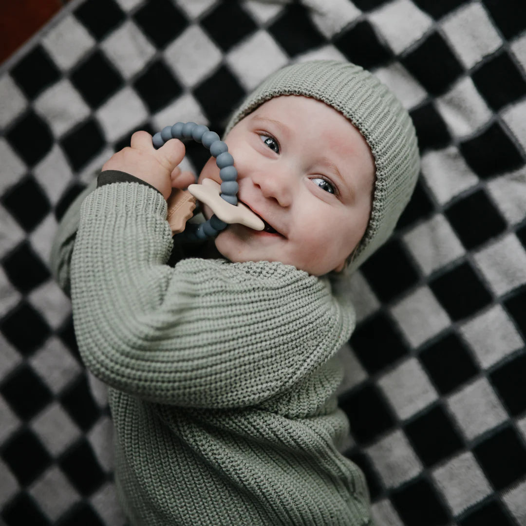 Mushie - Teething Ring -Space