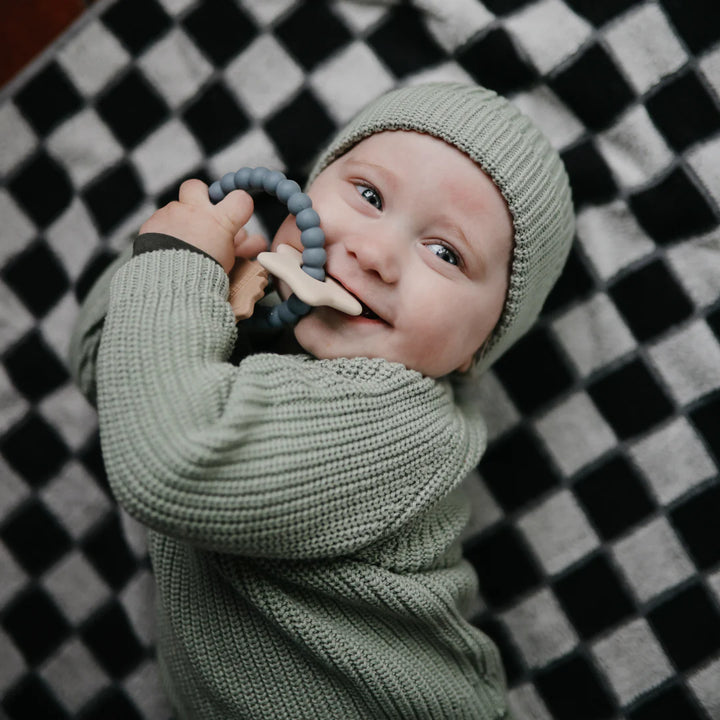 Mushie - Teething Ring -Space