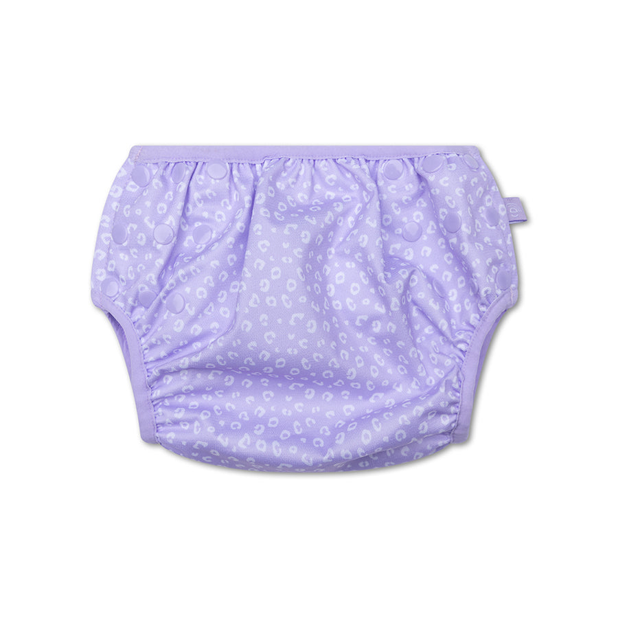 Swim Essentials - Swim Diaper - Lilac Leopard Print - Mabel & Fox