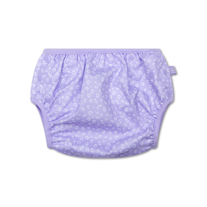 Swim Essentials - Swim Diaper - Lilac Leopard Print - Mabel & Fox
