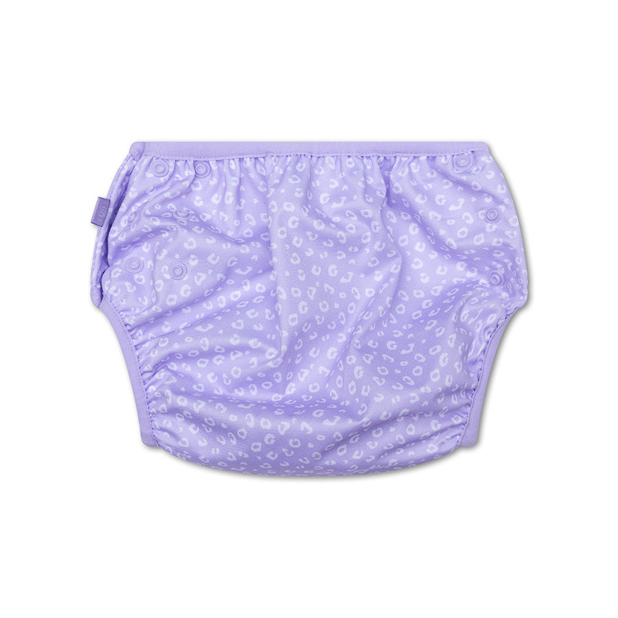 Swim Essentials - Swim Diaper - Lilac Leopard Print - Mabel & Fox