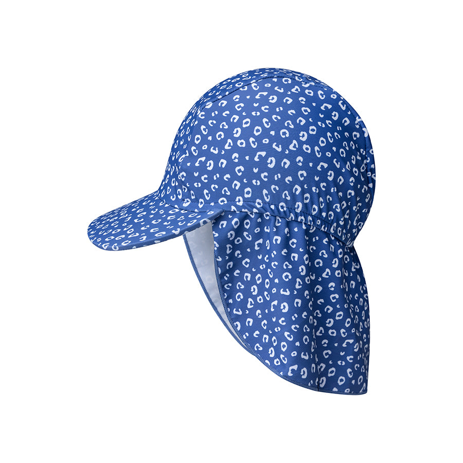 Swim Essentials - UV Sun Cap - Blue Leopard Print
