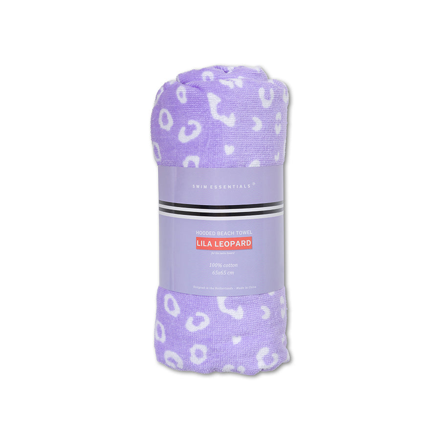 Swim Essentials - Beach Poncho - Lilac Leopard - 65cm