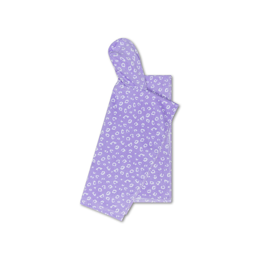 Swim Essentials - Beach Poncho - Lilac Leopard - 65cm