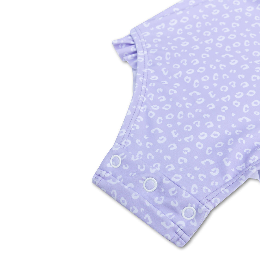 Swim Essentials - UV Swimsuit - Lilac Leopard Print